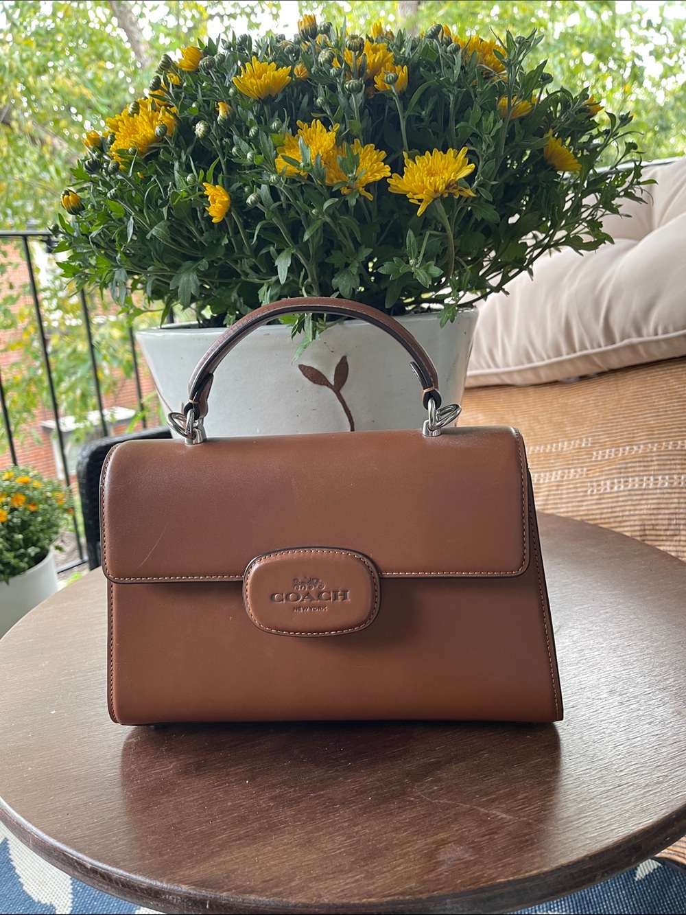 Coach Brown Leather Top Handle Satchel